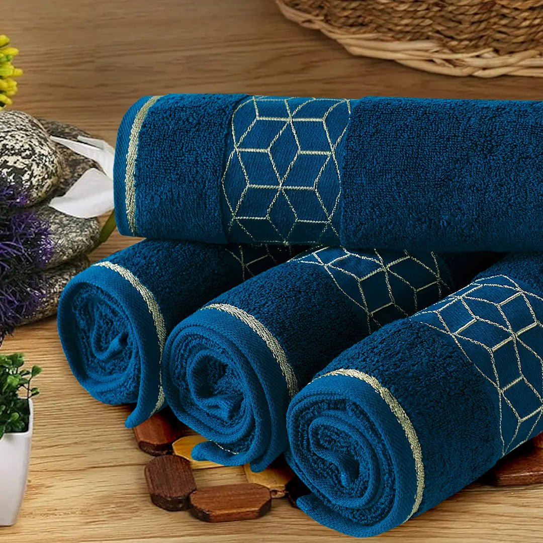 Teal Diamond Bath Towel - Lotus