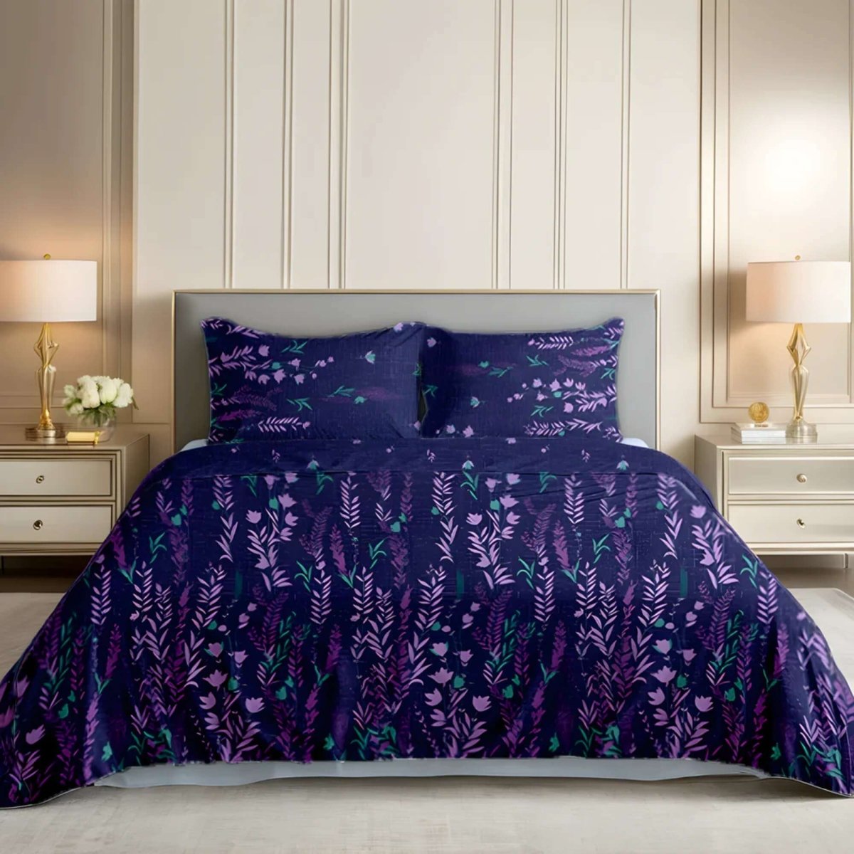 Ultra Soft Bed Sheet Set – Auraflora, King Size, 3 Pc - Lotus