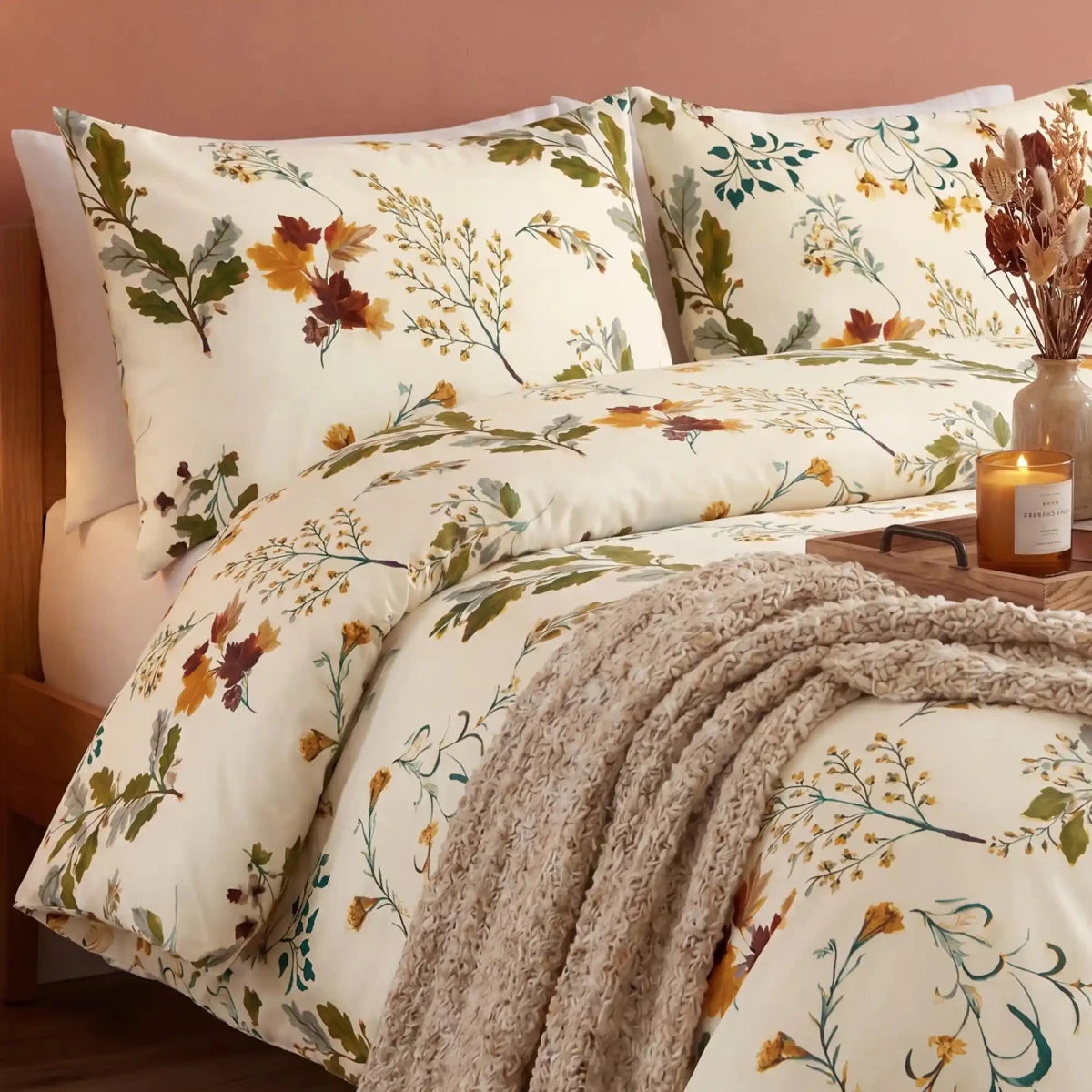 Ultra Soft Bed Sheet Set – Flowery, King Size, 3 Pc - Lotus