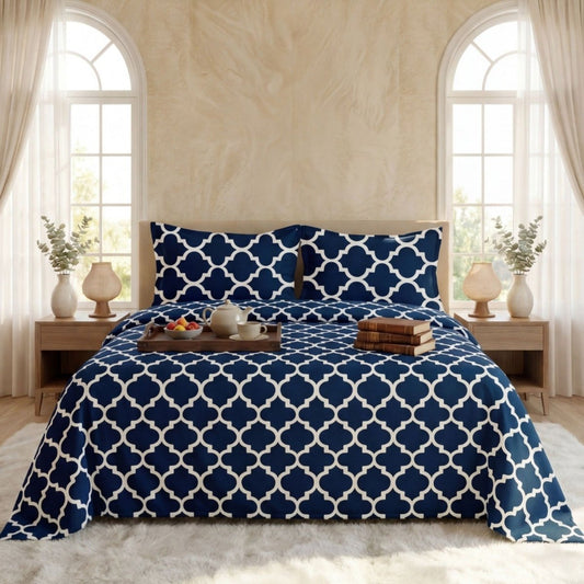 Ultra Soft Bed Sheet Set – Ogee, King Size, 3 Pc - Lotus