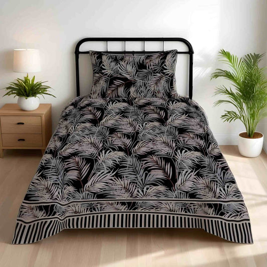 Ultra Soft Bed Sheet Set – Pinnate, Single Size, 2 Pc - Lotus