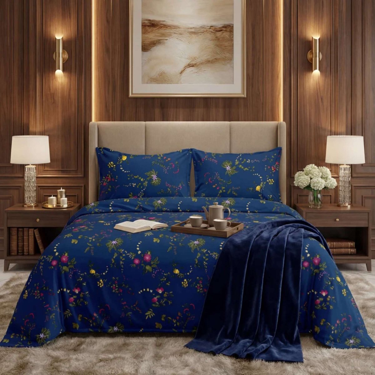 Ultra Soft Bed Sheet Set – Tossed, King Size, 3 Pc - Lotus
