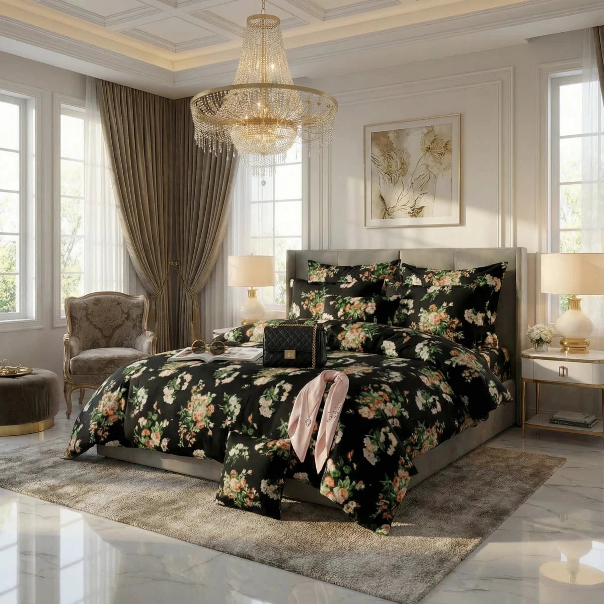 Ultra Soft Duvet Cover Set – Aurora, King Size, 6 Pc - Lotus