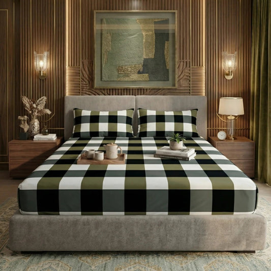 Ultra Soft Fitted Sheet Set – Buffalo, King Size, 3 Pc - Lotus