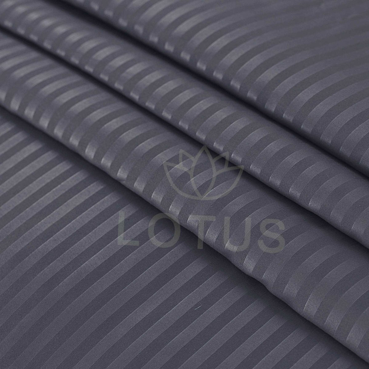 Ultra Soft Fitted Sheet Set – Gray Stripe, Single Size, 2 Pc - Lotus