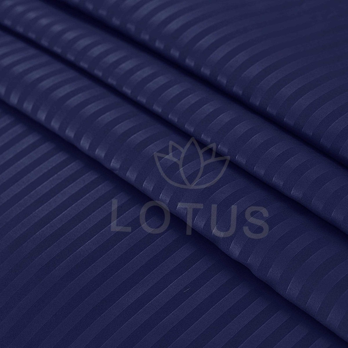 Ultra Soft Fitted Sheet Set – Navy Stripe, Single Size, 2 Pc - Lotus