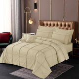 Square Pleated Quilt Cover Set Banana Crepe-40197 RFS