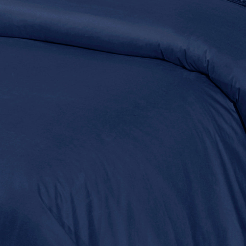 Velvet Bed Sheet 5 Pcs Navy King-40107