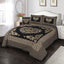 Jacquard Velvet Bed Sheet Set 4 pcs Heart Black King-40214 RFS