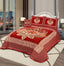Jacquard Velvet Bed Sheet Set 4 pcs Butterfly Red King-40225 RFS