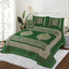 Jacquard Velvet Bed Sheet Set 4 pcs Mandala Forest Green King-40234 RFS