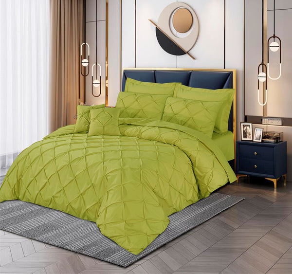 Pin Tuck Duvet Cover 8 Pcs Set Oasis-40185 (Limited Stock)