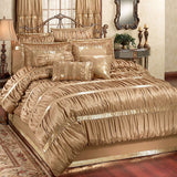 Silk Ruffled & Embellished luxury Bridal set Golden-40256 RFS
