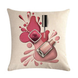 Flower Lipstick Bottle Makeup Cushion Covers (Pack Of 6)-CC-59