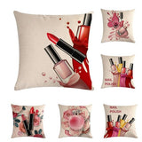 Flower Lipstick Bottle Makeup Cushion Covers (Pack Of 6)-CC-59