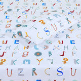 Cartoon Character Bed Sheet Alphabets Single-30161