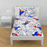 Cartoon Character Fitted Sheet Mario Print-30197