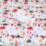 Cartoon Character Fitted Sheet Mushroom City Single-30193