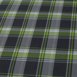 Cotton Bed Sheet Gray Green Check-30101