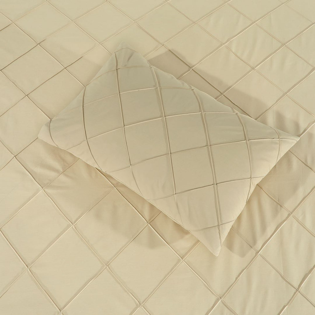 Diagonal Pleated Fitted Sheet Set Sea Mist-40163