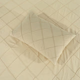 Diagonal Pleated Fitted Sheet Set Sea Mist-40163