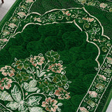 Quilted Prayer Mat (Jainamaz) Floral Forest Green-50108