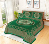 Jacquard Velvet Bed Sheet Set 4 Pcs Versatile Forest Green king-40247 RFS