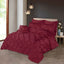 Silk Duvet Cover 8 Pcs Set Pin Tuck Maroon-40250 RFS