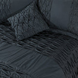 Zigzag Pleated Duvet Cover 8 Pcs Set Gray-40147 RFS