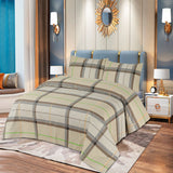 Poly Cotton Bed Sheet Set Plaid-50203 OS