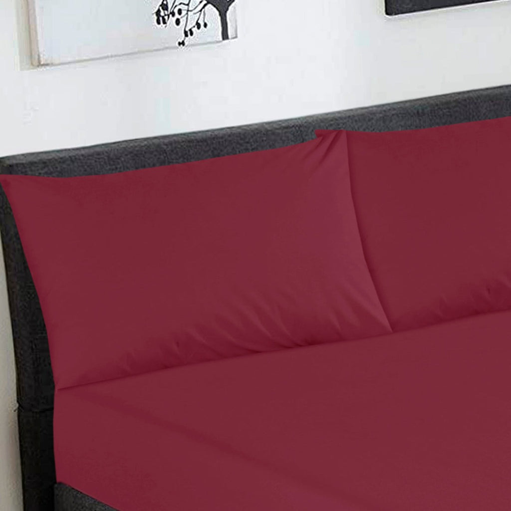 Fitted Sheet Set Maroon King-30249 RFS