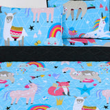 Cartoon Character Bed Spread Animal Rainbow-30174