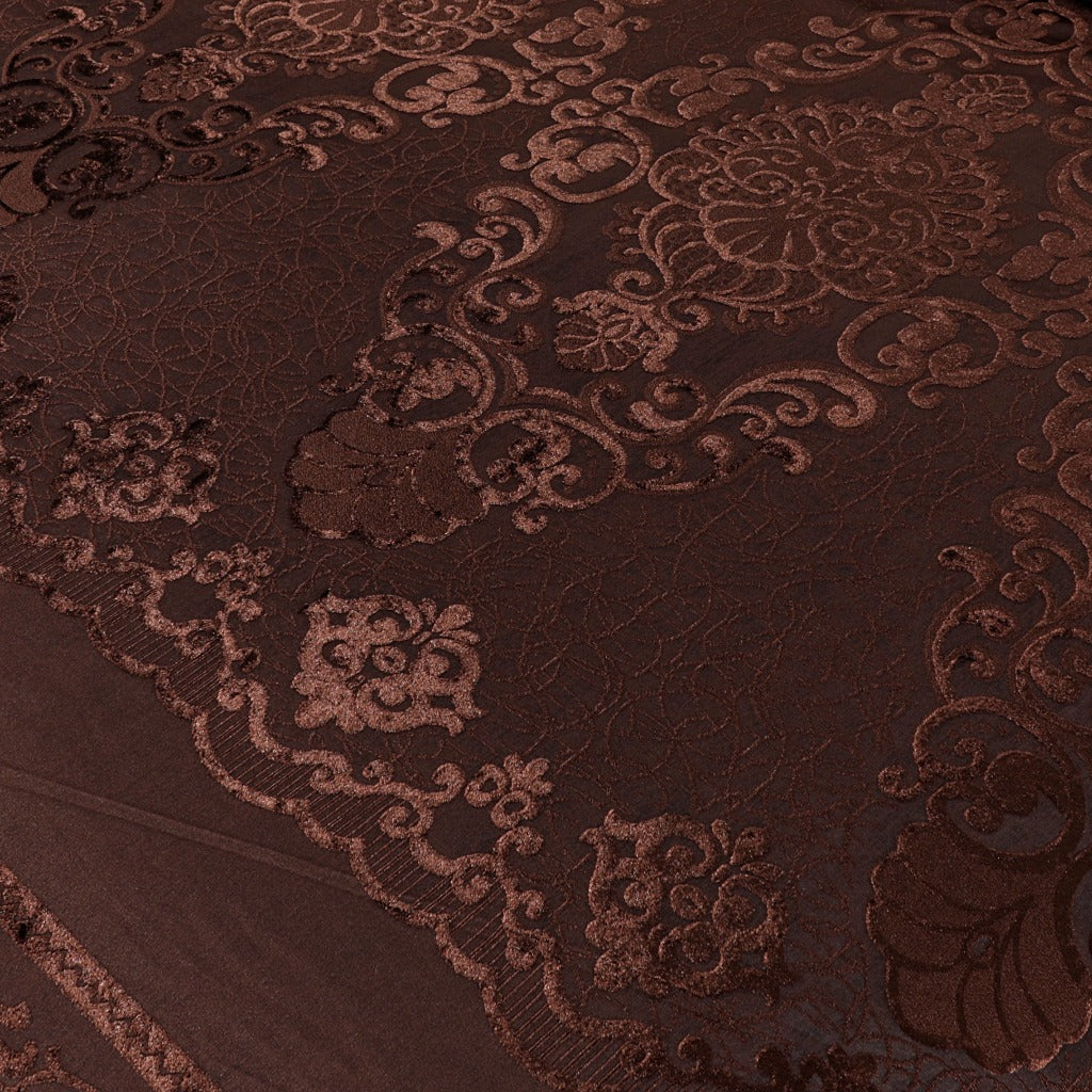 Pure Palachi Bed Sheet Dark Brown King-10787
