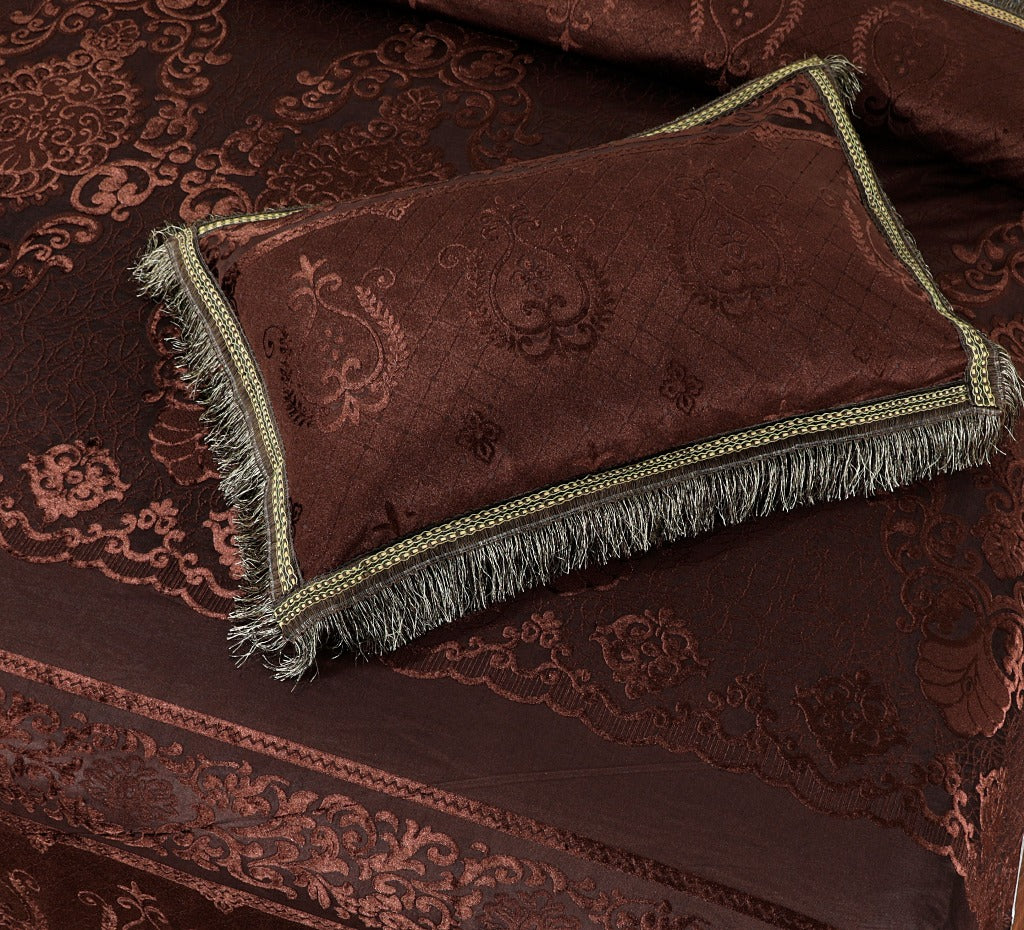 Pure Palachi Bed Sheet Dark Brown King-10787