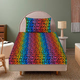 Cartoon Character Fitted Sheet Rainbow-30196