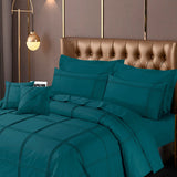Square Pleated Duvet Cover 8 Pcs Set Zinc-40176 RFS