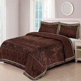 Pure Palachi Bed Sheet Dark Brown King-10787
