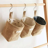 Hanging Storage Small Box Jute Basket (Pack of 3)- Bag-28