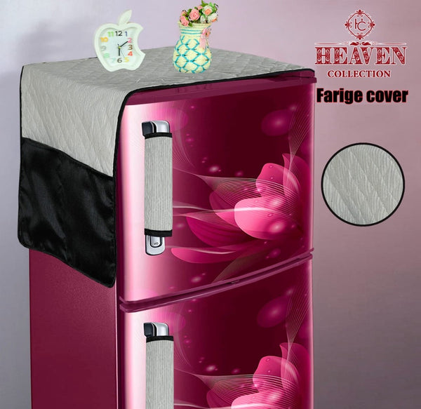 Quilted Fridge Cover Light Gray-FC7
