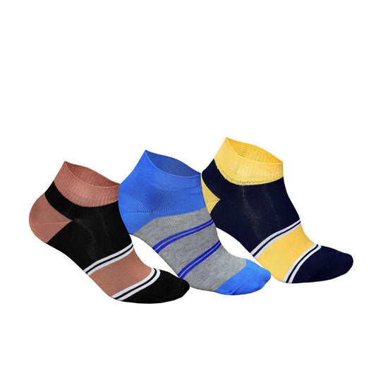 Ankle Socks For Men & Women ( PACK OF 3 ) - 1012 - Lotus