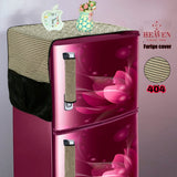 Quilted Fridge Cover Beige & Black-FC1