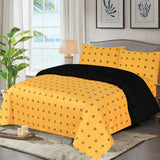 Comforter Set Cotton Sateen Black Square-30122