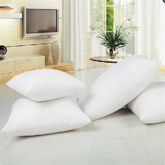 White Filled Floor Cushion - 40128 - Lotus