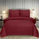 Maroon Stripe Sateen - Bed Sheet Set King