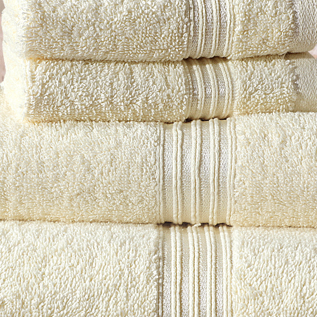 4-Pcs Stripe Towel Set Off White-542 – Lotus