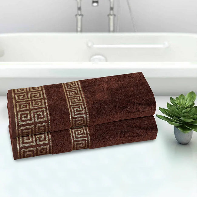 Versatile Bath Towel Chocolate (Pack Of 2)-008 Hover Image