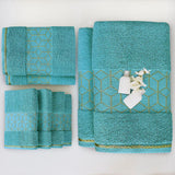 2-Pcs Towel Set Diamond Mint-588