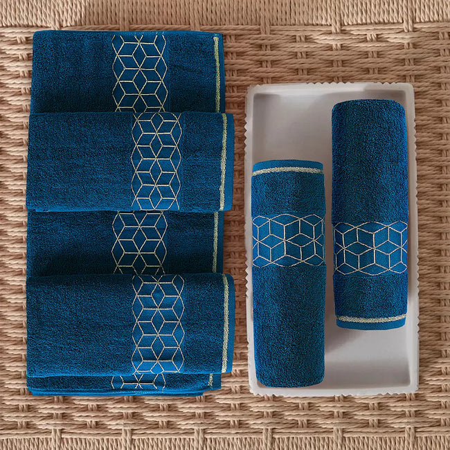 Teal Versatile - 3-Pcs Jacquard Towel Set Main Image