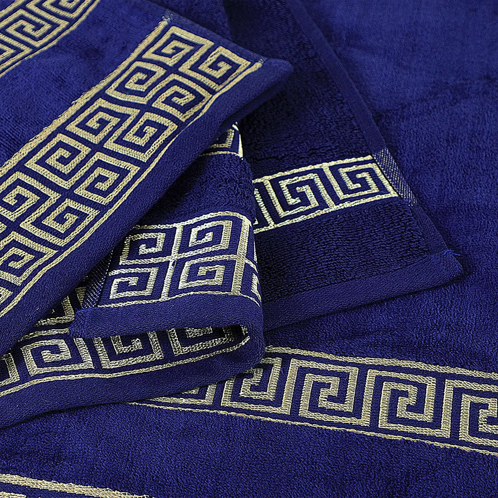 Navy Versatile - 2-Pcs Jacquard Towel Set