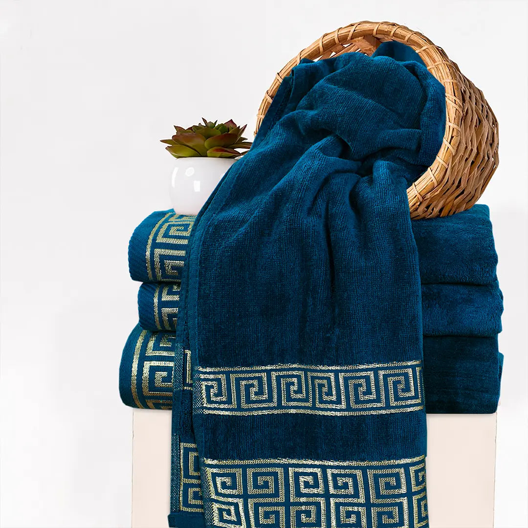 Teal Versatile - 2-Pcs Jacquard Towel Set